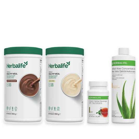 Body Goals Pack Ideal - 2x Formula 1, Instant Herbal Tea, Aloe Concentrate