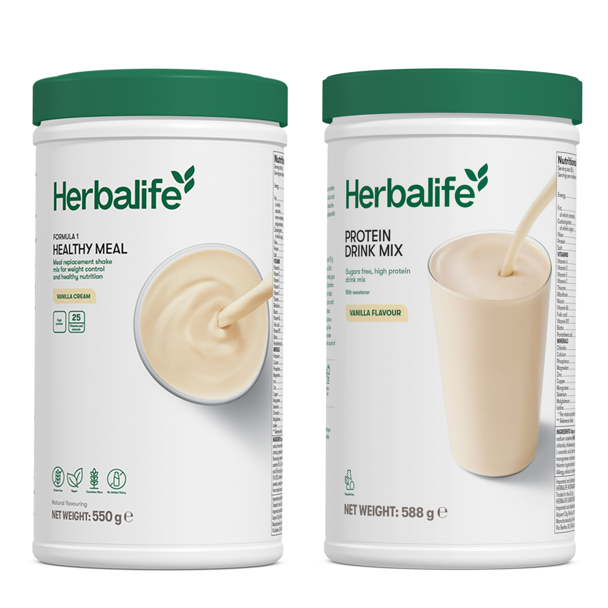 Formula 1 + Protein Drink Mix Pack - one 550 g Formula 1 canister and one 588 g Protein Drink Mix canister